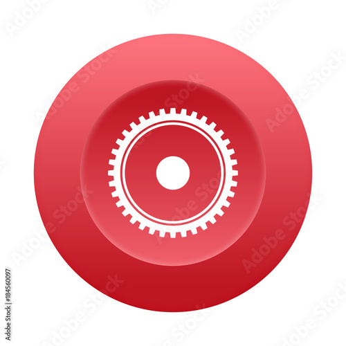 Runder 3D Button - Zahnrad - Einstellen