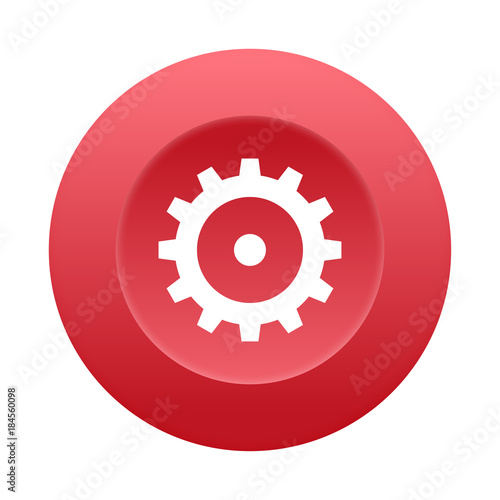 Runder 3D Button - Zahnrad - Optionen