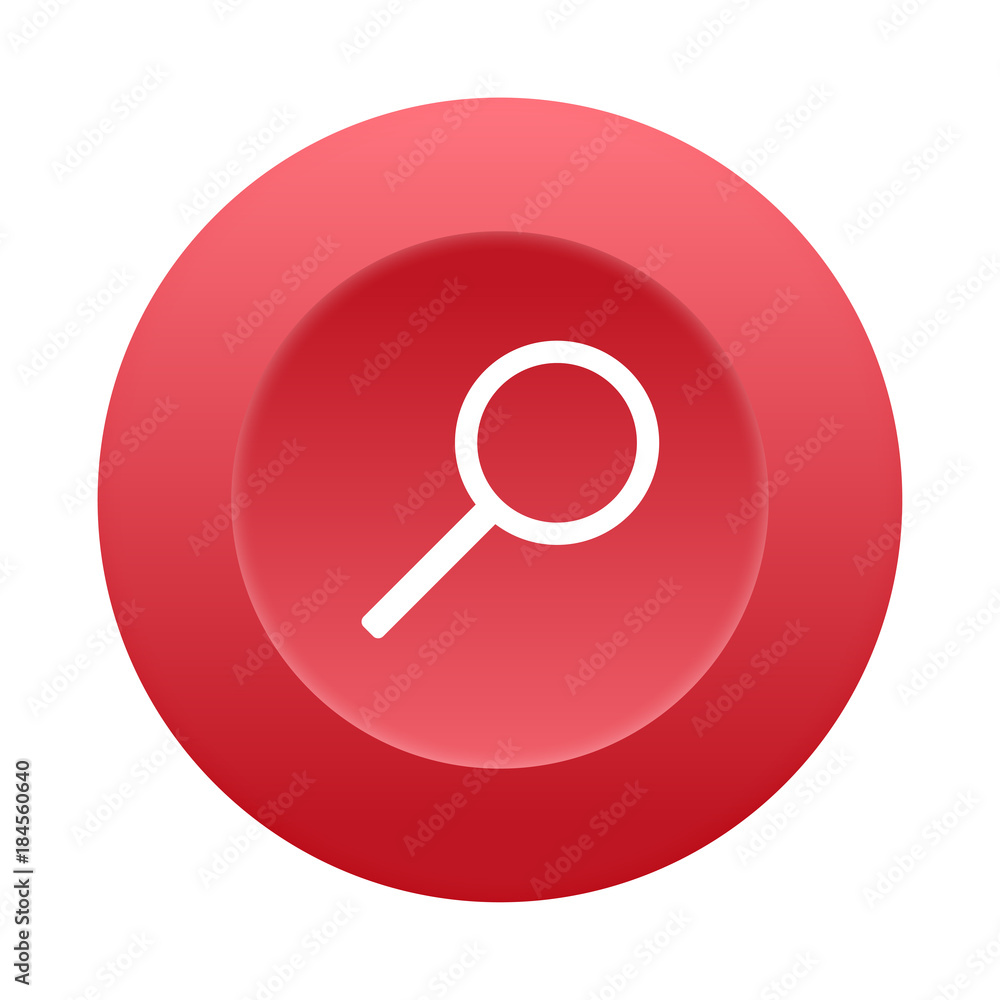 Runder 3D Button - Lupe - Vergrößerung Runder 3D Button - Lupe - Vergrößerung