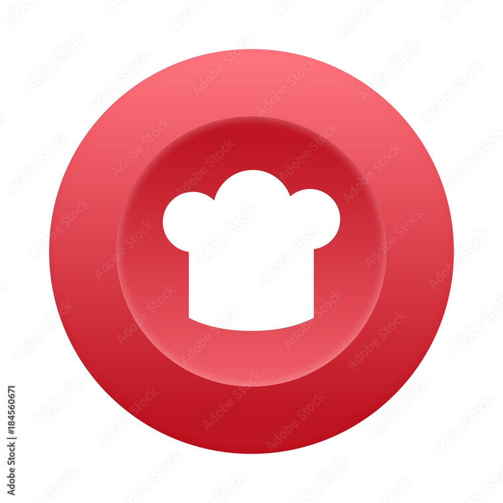 Runder 3D Button - Kochmütze