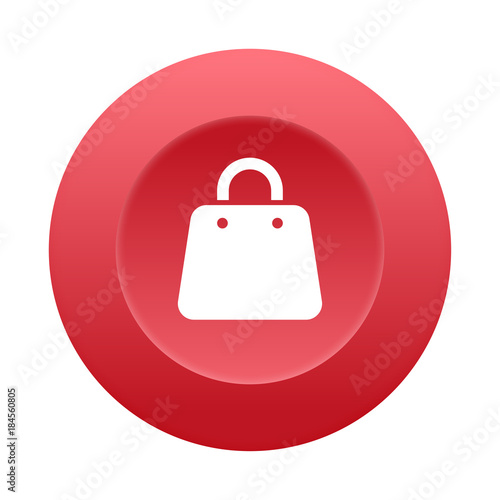 Runder 3D Button - Damentasche