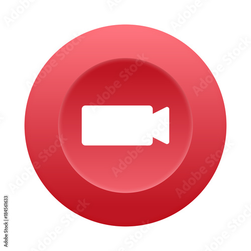 Runder 3D Button - Kamera