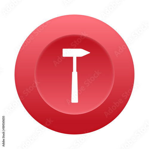 Runder 3D Button - Hammer - Reparatur