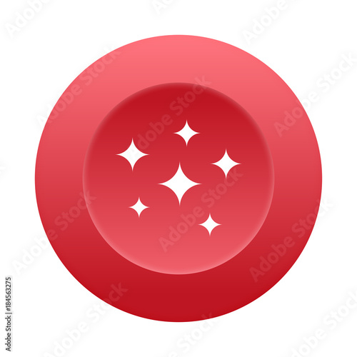 Runder 3D Button - Glitzer