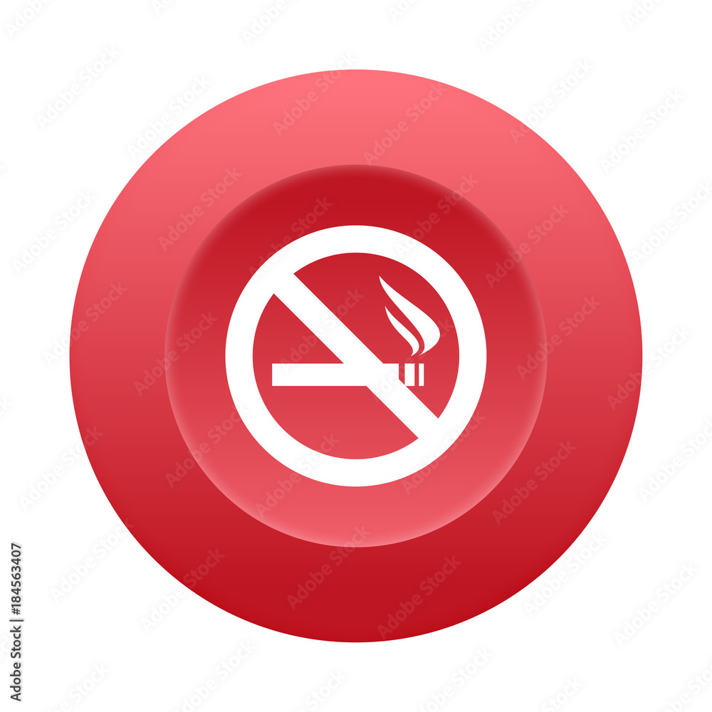 Runder 3D Button - Rauchverbot Runder 3D Button - Rauchverbot