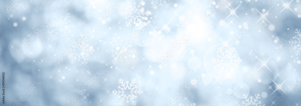 Blue winter christmas background
