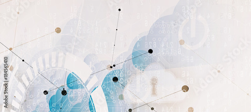 Modern cloud technology. Integrated digital web concept