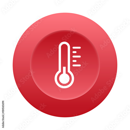 Runder 3D Button - Thermometer kühl
