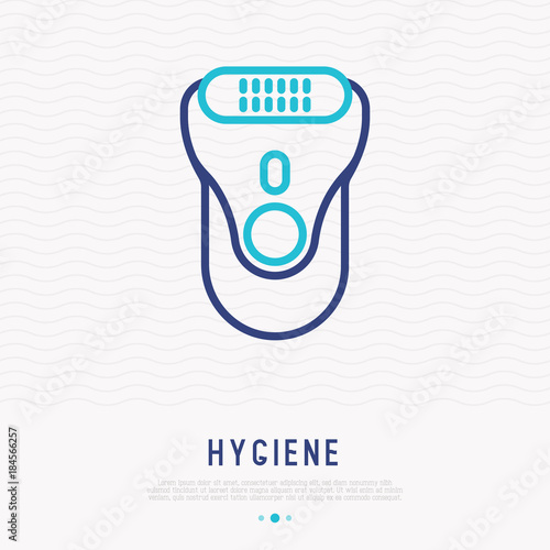 Epilator thin line icon. Modern vector illustration.