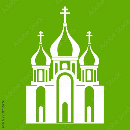 Church building icon green