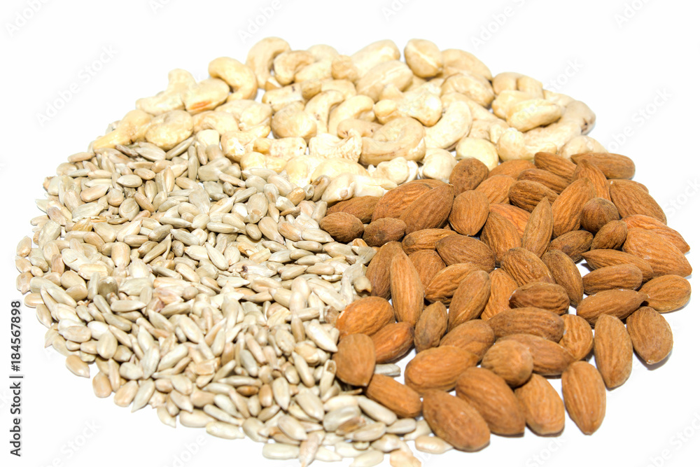 A healthy mix of nuts and dried cranberries. A healthy mix of nuts and dried cranberries.