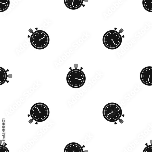 Stopwatch pattern seamless black