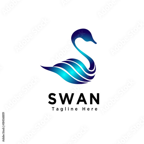 Abstract swan logo