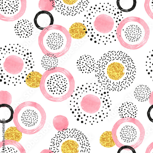 Seamless pattern with pink,...