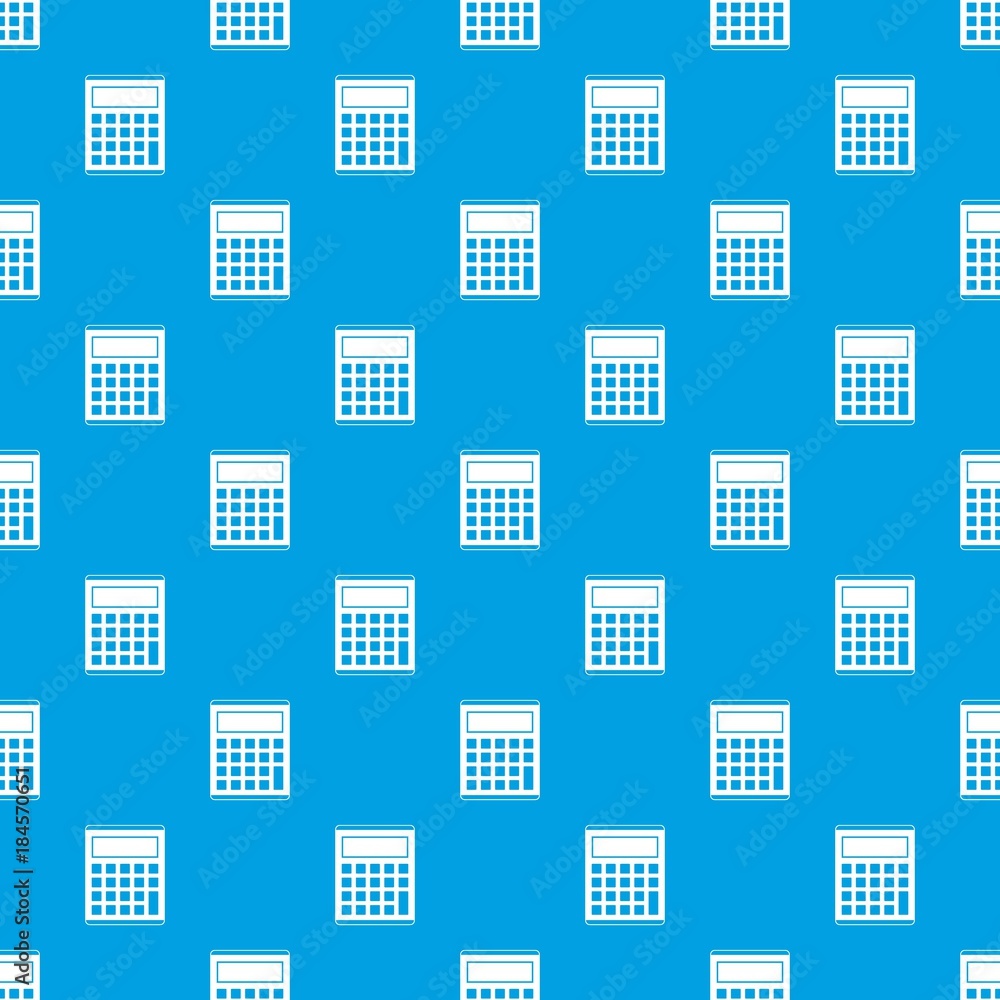 Office, school electronic calculator pattern seamless blue Office, school electronic calculator pattern seamless blue