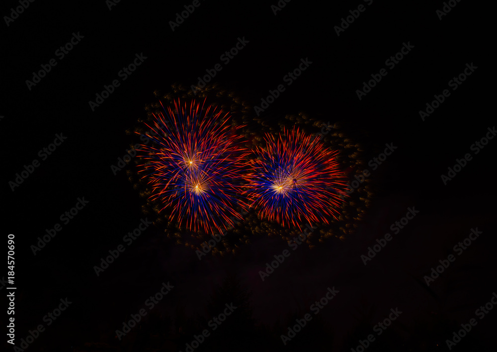 Feuerwerk in Tulln, Niederösterreich Feuerwerk in Tulln, Niederösterreich