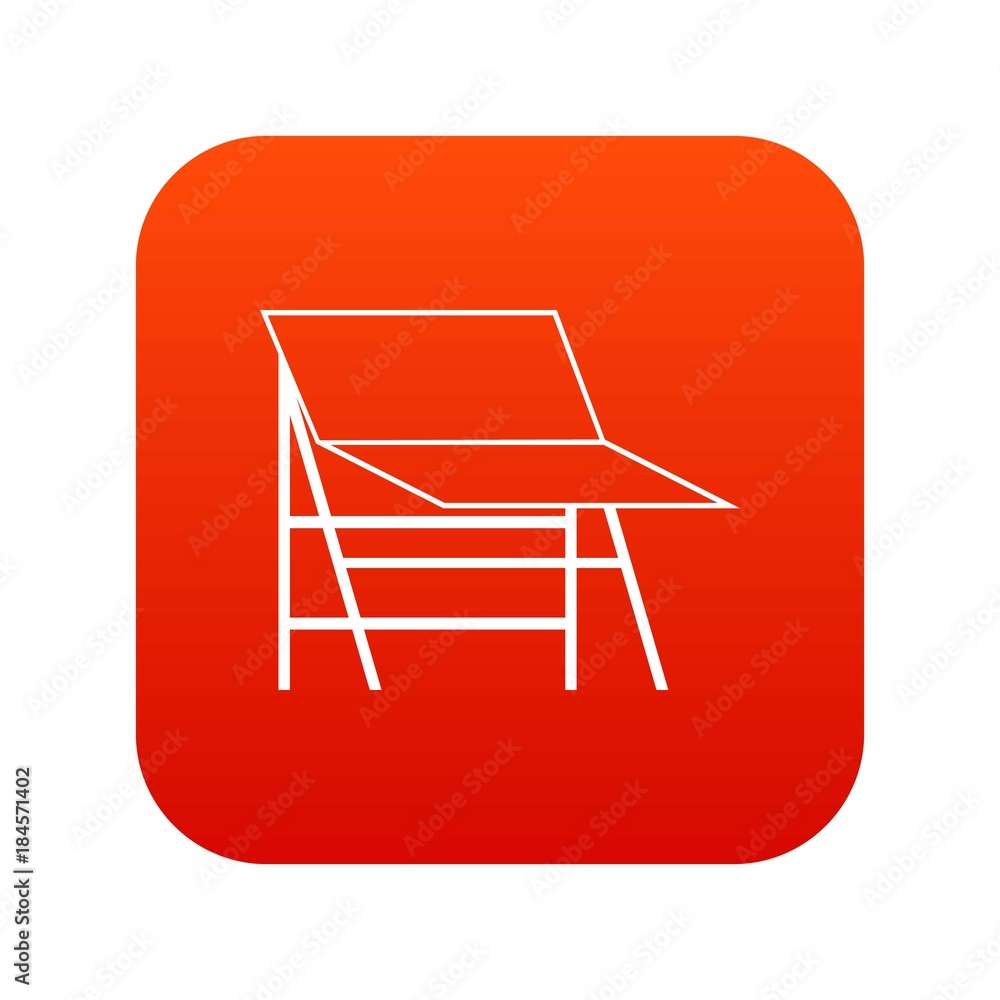 Blank portable screen icon digital red Blank portable screen icon digital red