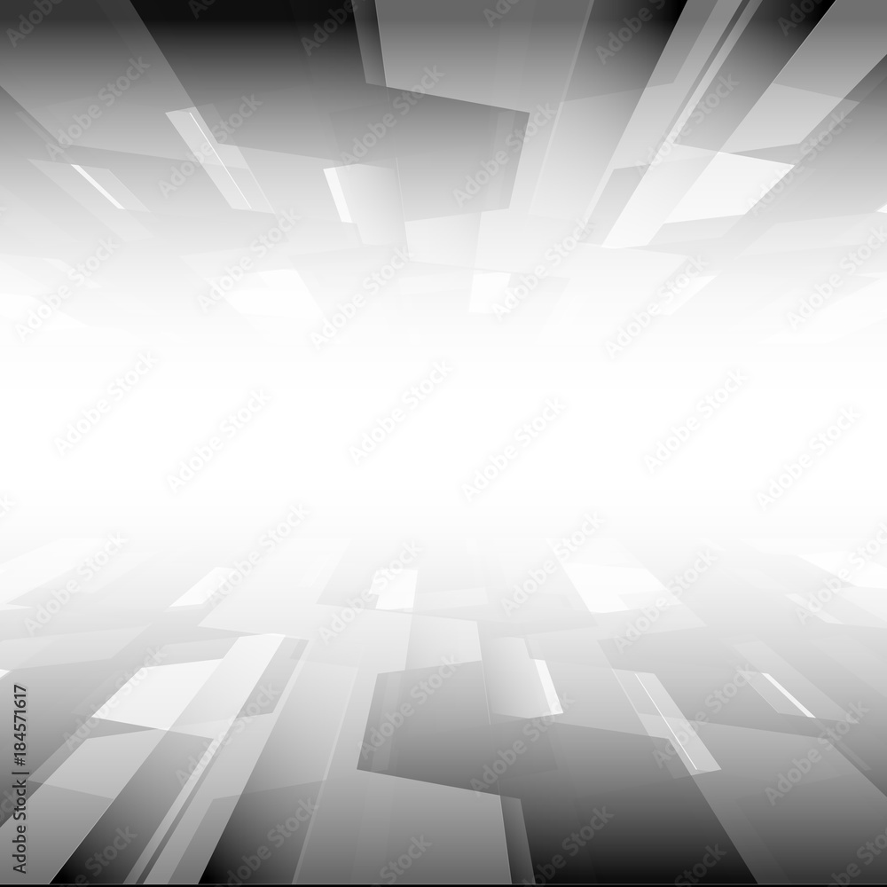 Abstract gray white technology futuristic perspective background vector illustration. Abstract gray white technology futuristic perspective background vector illustration.