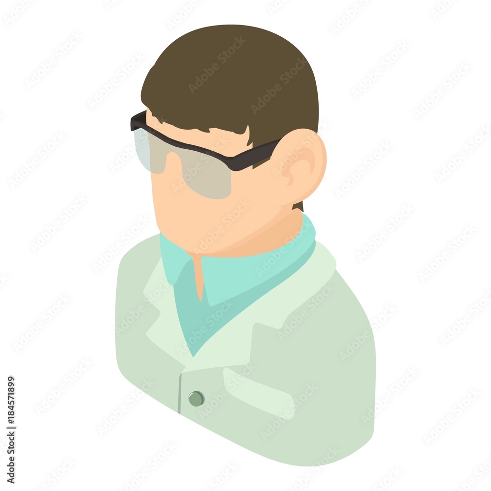 Laboratory assistant icon, isometric 3d style Laboratory assistant icon, isometric 3d style
