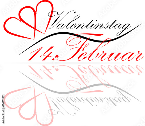 Valentinstag mit Spiegelung