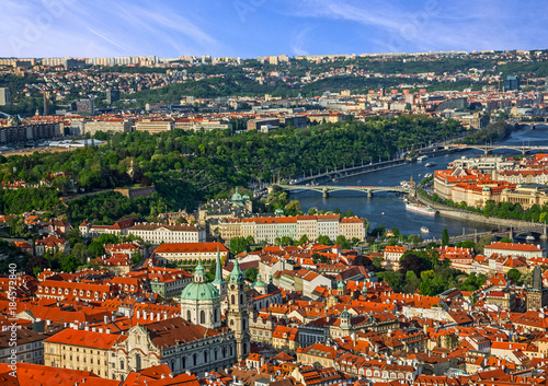 Prague cityscape, Czech Republic. Panoramic view