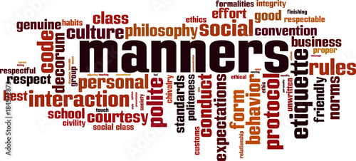 Manners word cloud