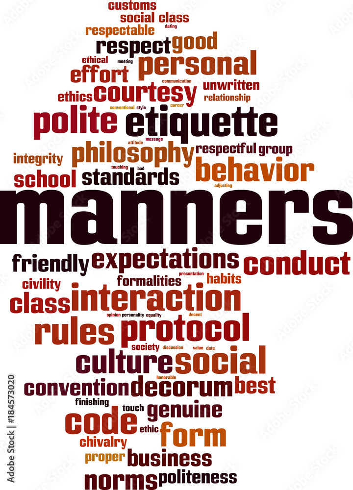 Manners word cloud