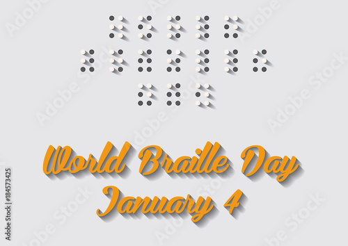 Poster for World Braille Day (January 4). World Braille Day vector illustration. vector illustration poster to world Braille day.