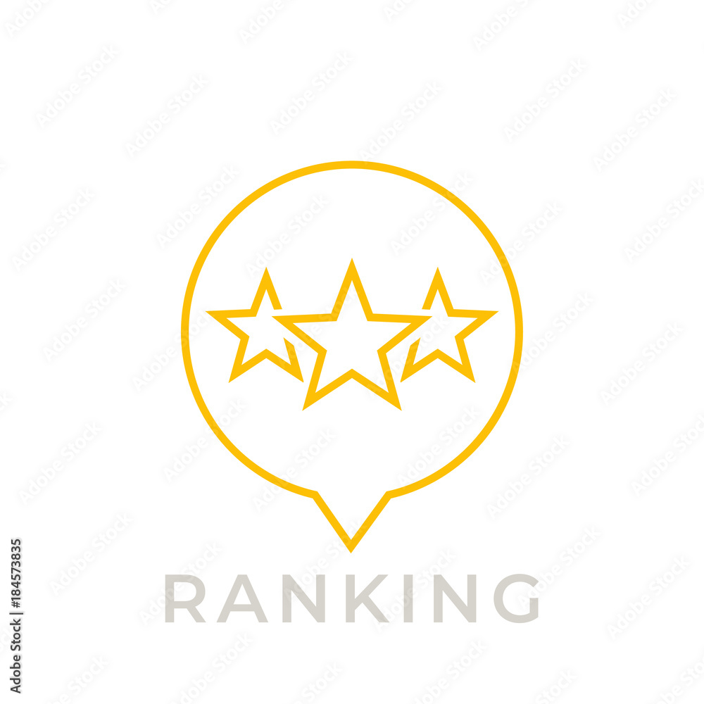 Obraz premium ranking icon on white