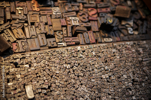 Quadro su tela Vintage movable types