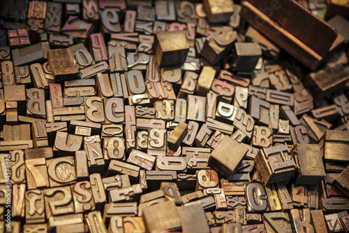 Obraz na plátne Vintage movable types