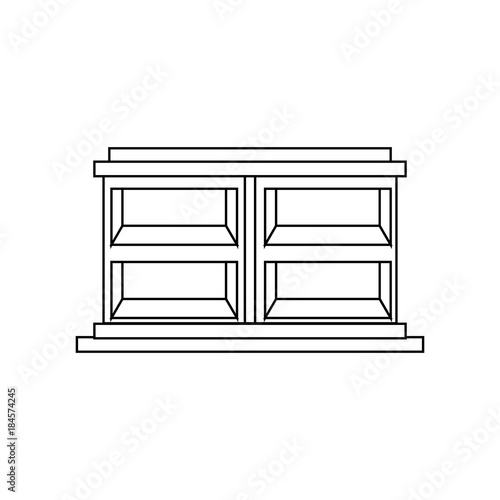 empty shelves unit icon
