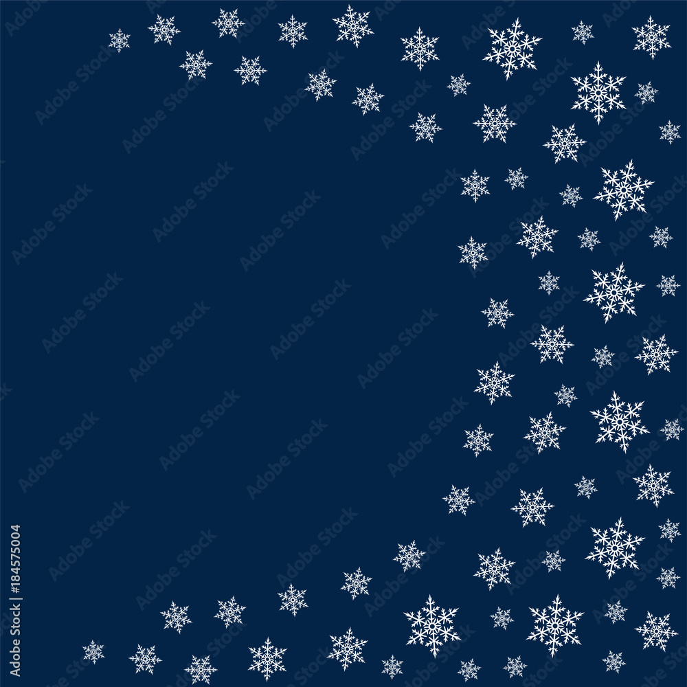 frame of snowflakes. Christmas background. To design posters, postcards, greeting, invitation for the new year. frame of snowflakes. Christmas background. To design posters, postcards, greeting, invitation for the new year.