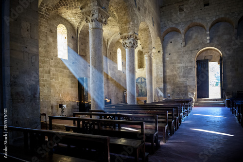 Принти на полотні Abbey of Sant'Antimo in Montalcino, Tuscany, Italy