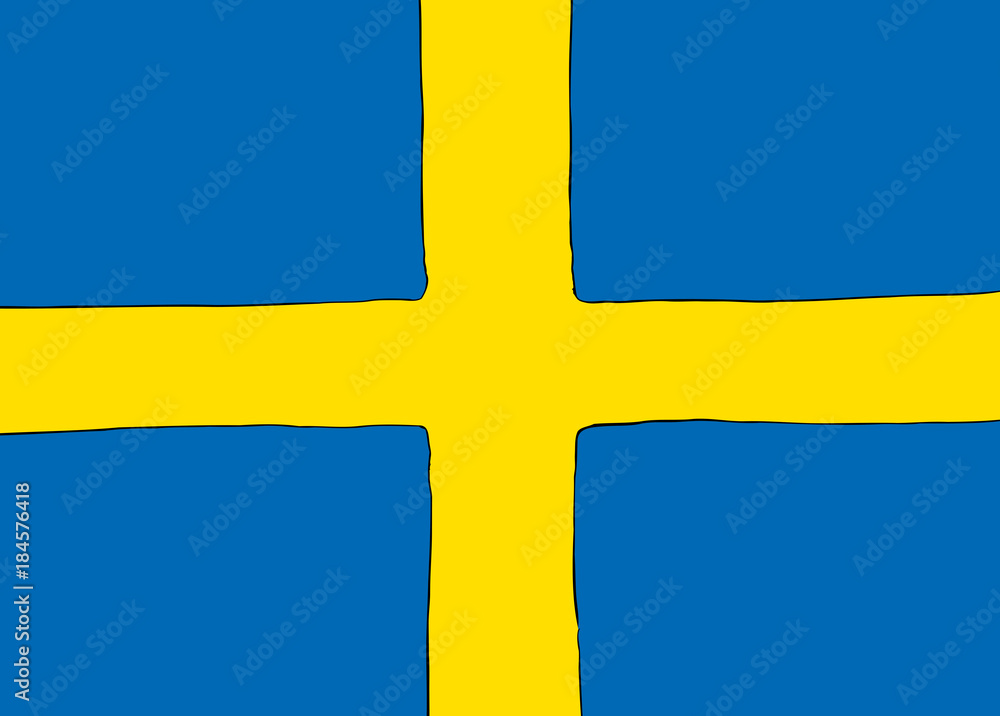 Swedish Nordic Cross Flag Swedish Nordic Cross Flag