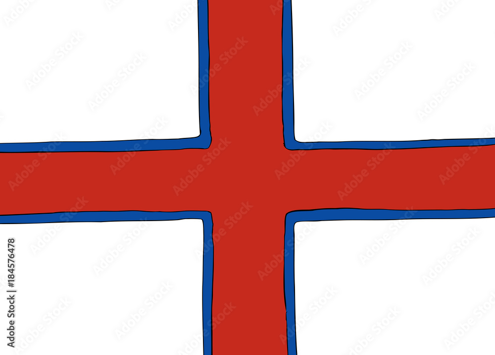 Obraz premium Symmetrical Nordic Cross Flag