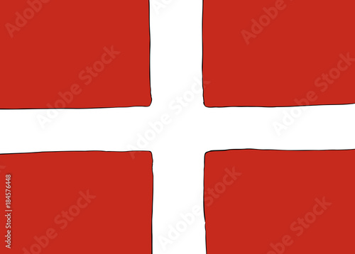 Free Download Symmetrical Nordic Cross Flag for Denmark - GFXLoad