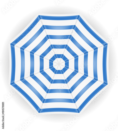 beach umbrella view from top stock vector illustration