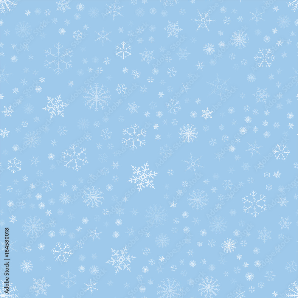 Christmas seamless pattern with snowflakes abstract background. Holiday design for Christmas and New Year fashion prints.