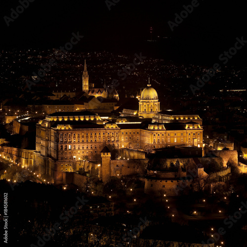 Buda Castle at night