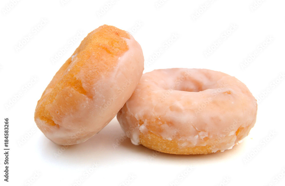 Sugary donut isolated on a white background