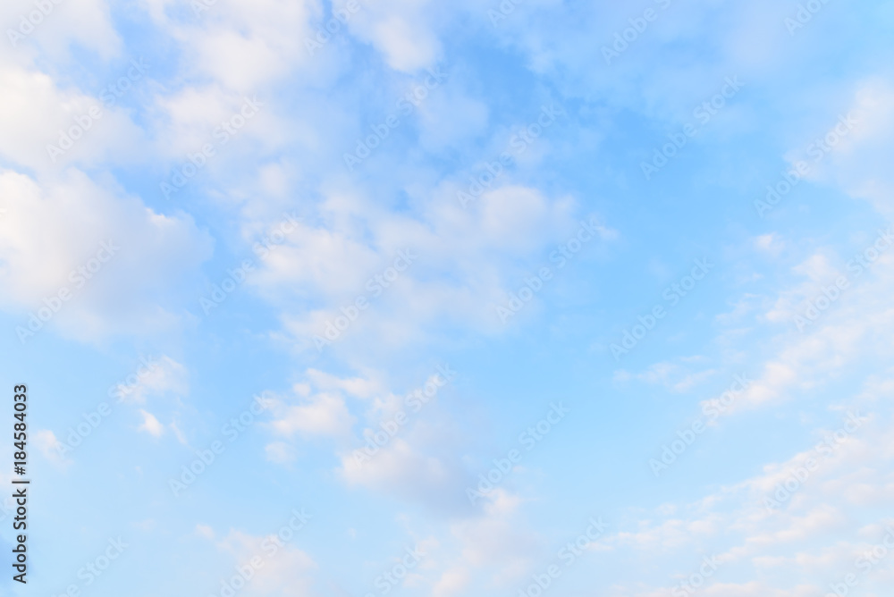 Blue sky with cloud in the morning.