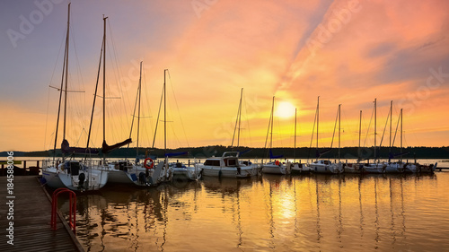 Fototapeta Naklejka Na Ścianę i Meble -  wieczór na Mazurach
