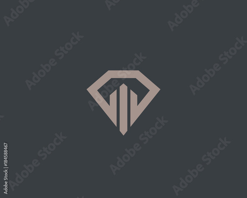 Diamond real estate logo design. Luxury home construction idea vector logotype. Gem shield house premium symbol.