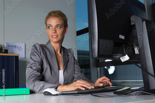 Businesswoman working at desk