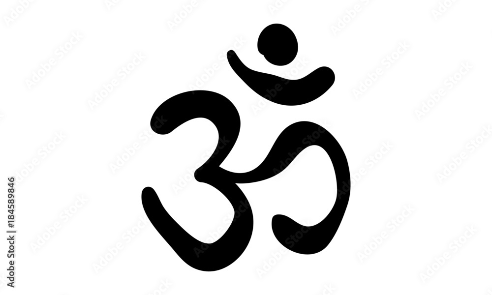 Hand drawn OM typography illustration Hand drawn OM typography illustration