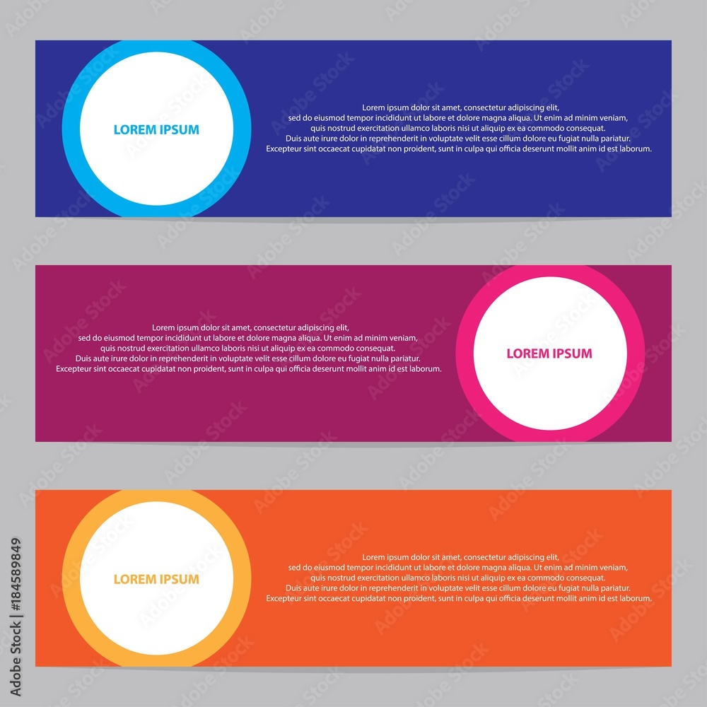 Obraz premium simple banner with circle