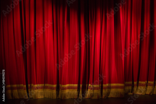 Wallpaper Mural ZAGREB, CROATIA - Mart 14. 2017. lowered red theater curtain at Zagreb’s, Croatian national tether Torontodigital.ca