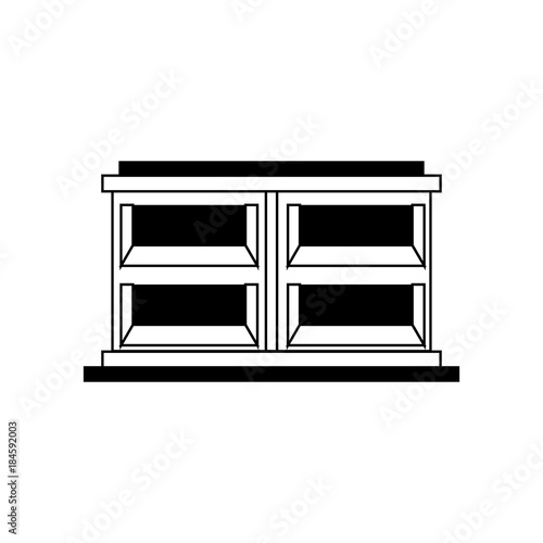 empty shelves unit icon
