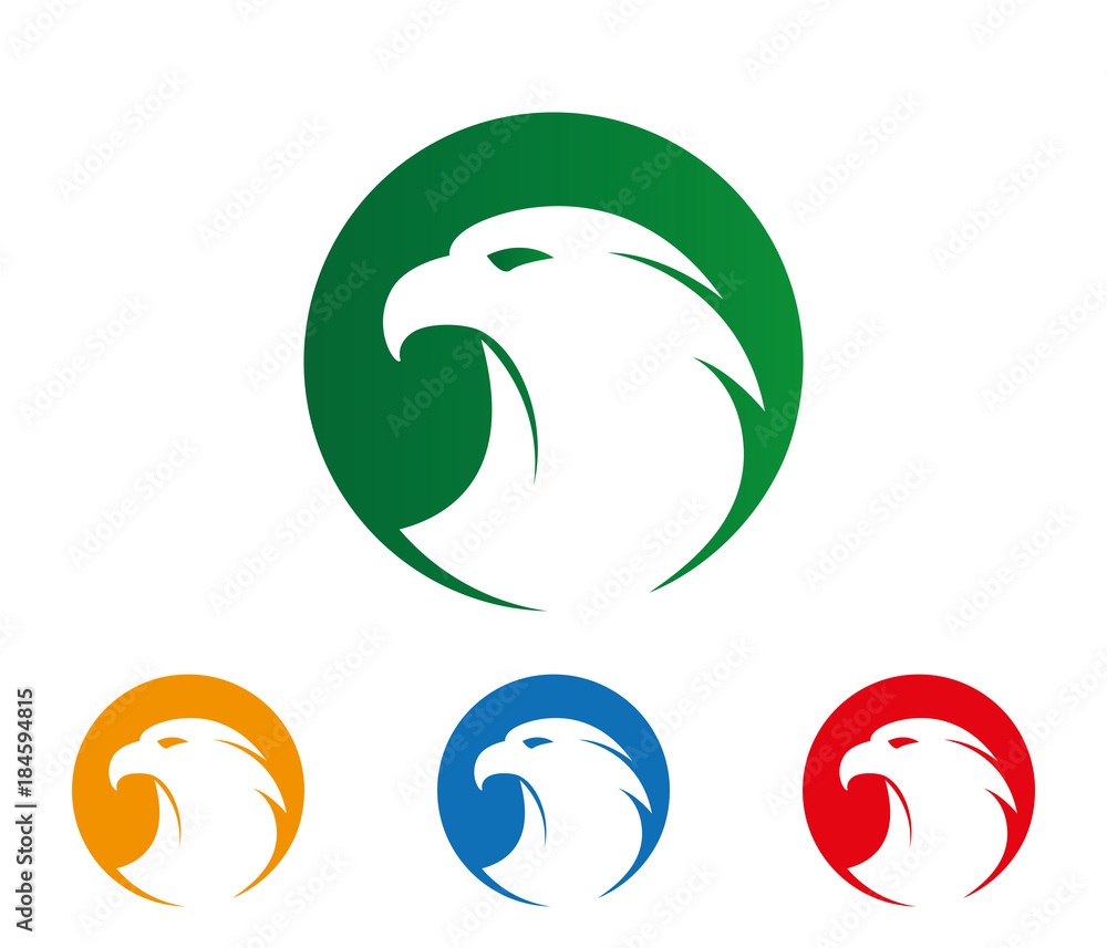 Fototapeta premium majestic brave mighty eagle simple vector logo design